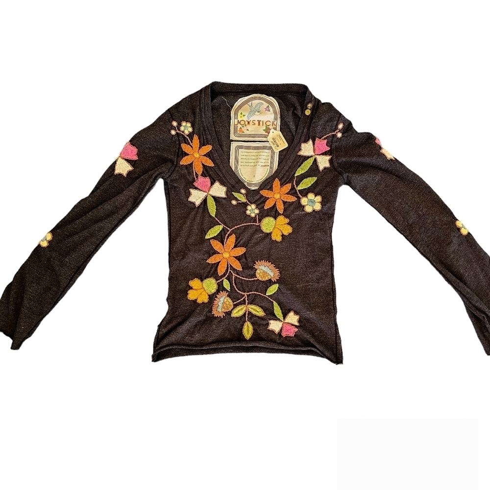Hand embroidered long sleaved shirt